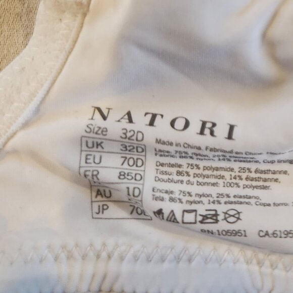 NATORI LACE WHITE BRA 32D - Picture 1 of 4